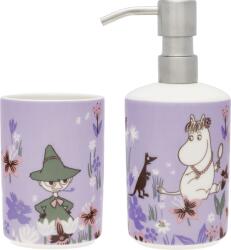 Arabia Finland Dozator de săpun Arabia Finland Moomins Flower Garden cu pahar pentru periuțe de dinți 2 el (1073812)