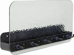 Hübsch Cuier tip bandă cu raft Shack 60 cm negru (21603) Agatator cuier
