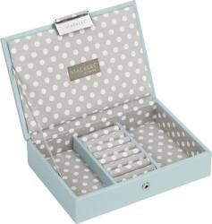 Stackers Casetă pentru bijuterii Stackers cu bulinuțe mini bleu-gri cu capac mic (70817)