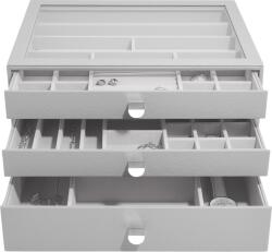 Stackers Casetă pentru bijuterii Stackers Pebble supersize gri pietros cu 3 sertare (75913)