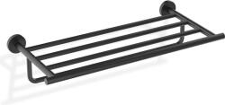 DECOR WALTHER Suport cu bare pentru prosoape Basic negru mat cu raft (0531860)