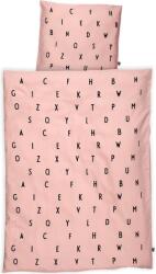 Design Letters Lenjerie de pat pentru sugari AJ Vintage ABC Kids roz (20202600-pink) Lenjerie de pat