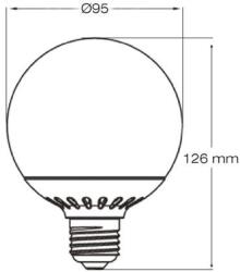 BRAYTRON Sursa de iluminat, bec GLOBE G95 14W E27 ADVANCE 3000K (BA33-01420)
