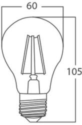 BRAYTRON Sursa de iluminat, bec FILAMENT A60 SOFT 7W E27 ADVANCE 6500K (BA38-30723)