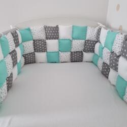 Textilbirodalom Steppelt rácsvédő türkiz szürke csillagok - 180/360/420 cm - textilbirodalom - 24 800 Ft