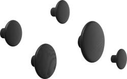 Muuto Agățători de perete Dots Wood negre 5 buc (DOTWOS502) Agatator cuier