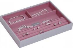 Stackers Casetă pentru bijuterii Stackers cu 4 compartimente, cu 4 compartimente classic gri-roz (73552)