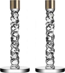 Orrefors Suporturi pentru lumânări clasice Carat 24, 2 cm alamă 2 buc (6590166)