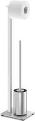 ZACK Perie de WC cu suport pentru hârtie Carvo oțel mat (40488)
