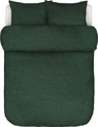 Marc O'Polo Lenjerie de pat Valka 200 x 220 cm verde închis de in cu 2 fețe de pernă 60 x 70 cm (730298-100NL-014) Lenjerie de pat