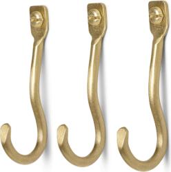 Ferm Living Cuiere Curvature alamă 3 buc (1104263935) Agatator cuier