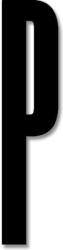 Design Letters Literă Design Letters P 8 cm neagră acrilică (30201600P) Decoratiune camera copii