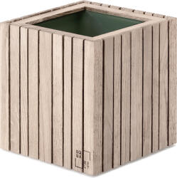 SQUARELY Ghiveci cu sistem de autoudare GrowON lemn de stejar natural (101-6A3)