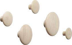 Muuto Agățători de perete Dots Wood lemn de stejar nuanță deschisă 5 buc (DOTWOS511) Agatator cuier