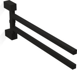 DECOR WALTHER Suport cu bare pentru prosoape Corner vertical negru mat dublu (0560760)