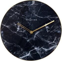 NeXtime Стенен часовник Marble със златен обков черен (8189ZW)