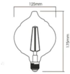 BRAYTRON Sursa de iluminat, bec FILAMENT LM125 4W E27 ADVANCE 2200K (BB59-00420)