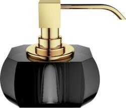 DECOR WALTHER Dozator de săpun Kristall gri antracit cu o pompă aurie (0924494)