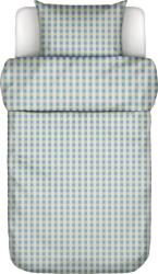 Marc O'Polo Lenjerie de pat Gyda în carouri mici 140 x 220 cm verde-albastră cu față de pernă 60 x 70 cm închidere flap (101623-354-01) Lenjerie de pat