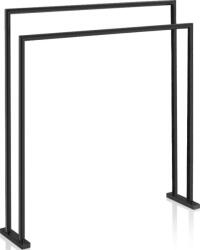 DECOR WALTHER Suport vertical pentru prosoape Classic dublu negru mat (0509760)