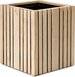 SQUARELY Ghiveci cu sistem de autoudare GrowBIG frasin natural (104-1A3)