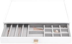 Stackers Casetă pentru bijuterii Stackers Pebble cu 19 compartimente supersize albă cu sertar (75899)