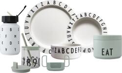 Design Letters Vase pentru copii Eat & Learn verzi 6 el Set pentru masa bebelusi