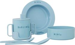 Design Letters Vase pentru copii Mini Favourite bleu 5 el (20103025LIGHTBLUE) Set pentru masa bebelusi