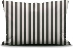 Marc O'Polo Față de pernă Classic Stripe 80 x 80 cm antracit și alb închidere cu fermoar (101817-100-03) Lenjerie de pat
