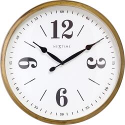 NeXtime Стенен часовник Classic 39 см бяло и златисто (3290GO)