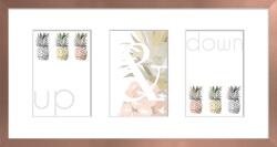 STYLER Ramă pentru 3 fotografii Sanremo 23 x 46 cm arămie (RA-14455)