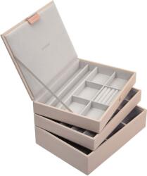 Stackers Casetă pentru bijuterii Stackers triplă classic roz deschis-gri (73775)