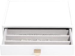Stackers Casetă pentru coliere Stackers Pebble classic albă cu sertar (75885)