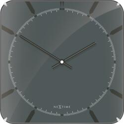 NeXtime Стенен часовник Michael Square Dome сив (3173)