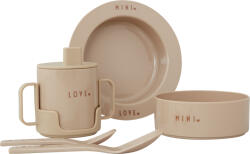 Design Letters Vase pentru copii Mini Favourite bej 5 el (20103025BEIGE) Set pentru masa bebelusi