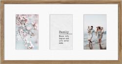 STYLER Ramă pentru 3 fotografii Kyoto 23 x 46 cm maro cu passepartout alb (RA-15133)