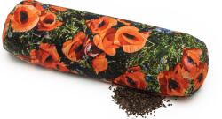 Foonka Pernă cilindrică Hayka desen mac 50 x 15 cm cu umplutură din coji de hrișcă (BG-50-P)