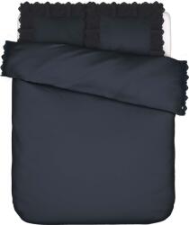 Essenza Lenjerie de pat Maen 260 x 220 cm albastru foarte închis cu 2 fețe de pernă 60 x 70 cm închidere flap (101076-169-04) Lenjerie de pat