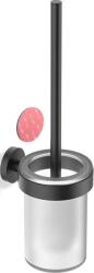 DECOR WALTHER Perie de WC Basic negru mat de perete asamblare autoadezivă (0536260)