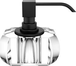DECOR WALTHER Dozator de săpun Kristall transparent cu pompă, neagră mat (0933556)