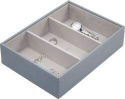 Stackers Casetă pentru bijuterii Stackers cu 3 compartimente, cu 3 compartimente classic gri albastru (73741)