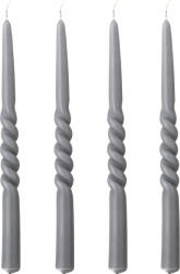 Bloomingville Lumânări Twist gri 4 buc (82052798)