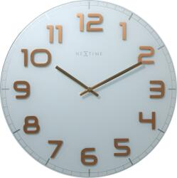 NeXtime Стенен часовник Classy Round медно-бял (8817wc)