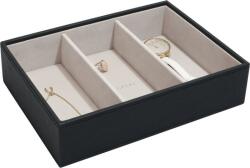 Stackers Casetă pentru bijuterii Stackers cu 3 compartimente, cu 3 compartimente classic catifea neagră (75461)