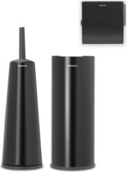 Brabantia Accesorii de toaletă ReNew negru mat 3 el (280603)