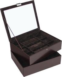 Stackers Cutie mică pentru ceasuri Stackers cu 18 compartimente maro dublă (73237)