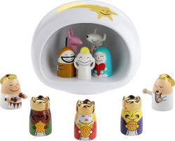 A di Alessi Decorație cu scena nașterii Domnului Presepe de porțelan cu figurine 11 el (AMGI10SET)