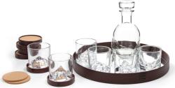 Liiton Декантер за уиски Luxury Peaks с чаши, чинийки и поднос 14 части (L10600)