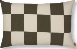 ferm LIVING Pernă decorativă Fold în carouri mici 40 x 60 cm măsliniu-bej (1104268647)