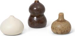Ferm Living Mini vaze Komo în culorile pământului, 3 buc (1104265365)